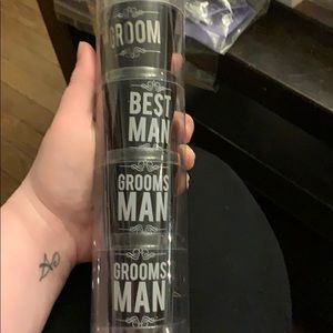 Groom and best man shot glasses.